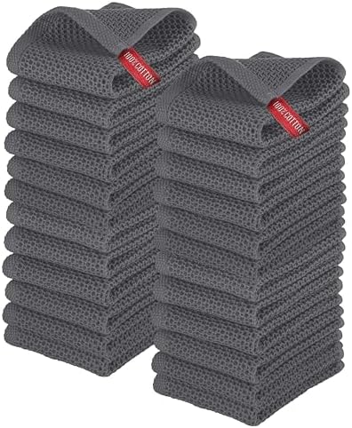 Elegant Comfort 100% Turkish Cotton 24-Pack Waffle Premium Kitchen