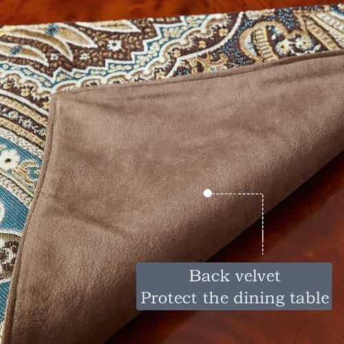Luxury Vintage Design Table Runner 90 inches Long Embroidery Jacquard
