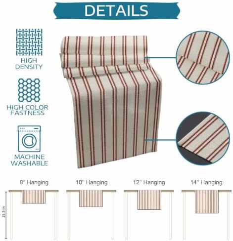 Stripes Table Runner and Placemats Set of 6 Light Khaki Cotton Linen