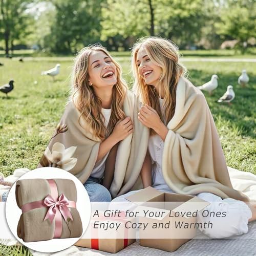 Taupe Blanket King - Magnolia Flower Meditation Fleece Blanket King