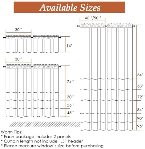 Natural Window Curtains 84 Inches Long 2 Panels Set, Faux Linen