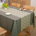 Rectangle Waterproof Tablecloth Linen Textured Table Cloth,Stain and