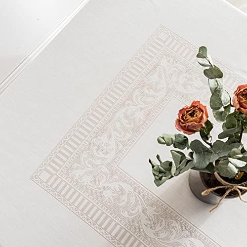 MANGATA CASA Rectangle Tablecloth Faux Cotton Waterproof and Wrinkle