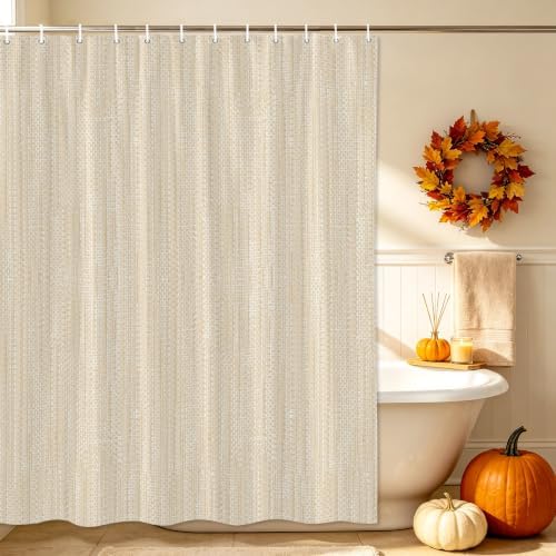 Modern Boho Shower Curtain, Stall Bathroom Curtains for Bathtub, Solid