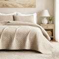 California King Size Cotton Quilt Bedding Set with 2 Shams,106"x118"