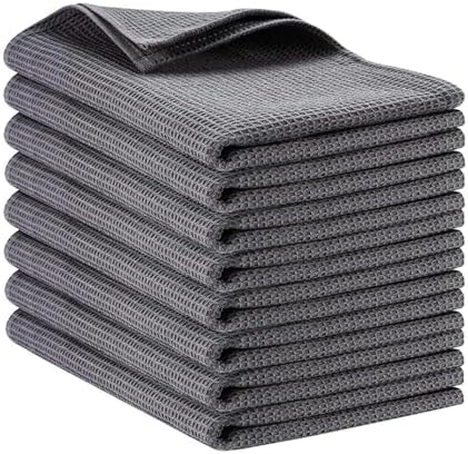 PY HOME & SPORTS 8 Pack Cotton Waffle Weave Kitchen Towels 17 x 25