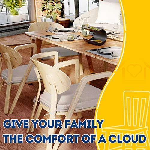 AAAAAcessories Chair Cushions for Dining Chairs, 17 x 16 x 2 in, Set