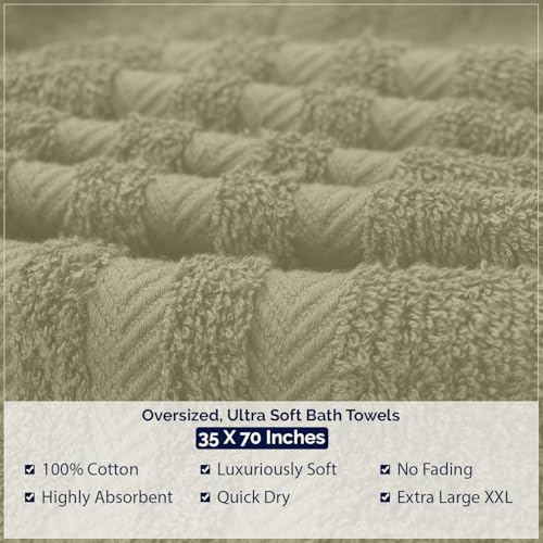 DAN River 2 Pack Bath Sheets Extra Large 35x70, Large Bath Towels for