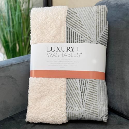 Addison Rugs ASB618 Taupe 50" x 70" Oversized Sherpa Throw Blanket