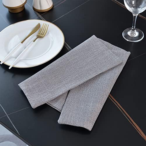 4 Piece 12 x 18 inch Soft Faux Linen Place Mats Heat Resistant Dining