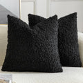 Yaertun Pack of 2 Faux Fur Throw Pillow Covers Decorative Sherpa