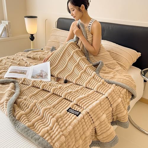 Faux Fur Rabbit Fur Throw Blanket,Luxury Fuzzy Throw Blanke,Cozy Plush