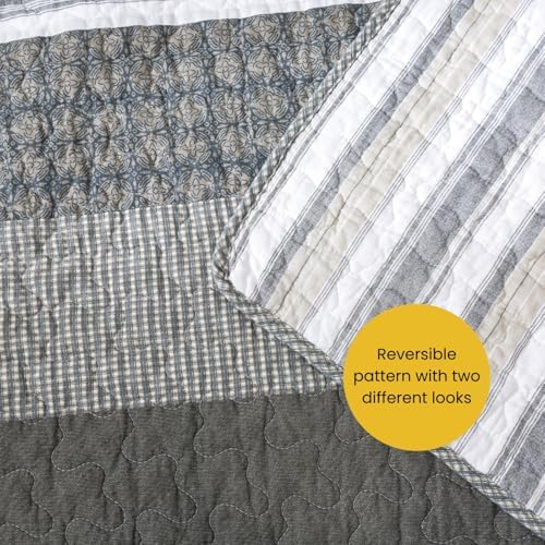 Soul & Lane - Madrona Cotton Quilt Set, Men's Bedding, King with 2