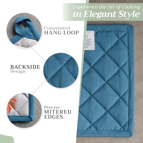 Maison d' Hermine 100% Cotton Oven Mitt & Pot Holder Set