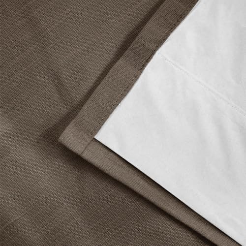 100% Blackout Linen Pinch Pleated Curtains, 96 Inches, 1 Panel