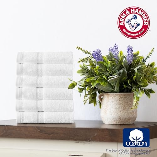 ARM & HAMMER Performance Towel Washcloth Set, 6 Piece, Light Grey