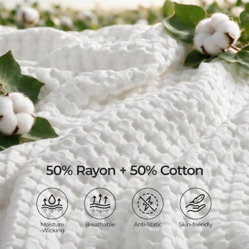 REDKISS Ultra Soft Waffle Weave Blanket King Size 108" x 90"