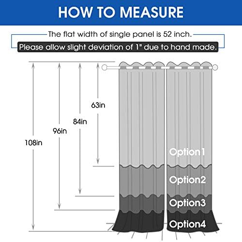 HOMEIDEAS Faux Silk Dark Grey Blackout Curtains 52W x 96L 2 Panels