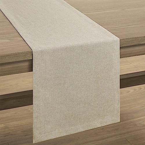 ZeeMart Basic Linen Style Table Runner, 14x60 Inch Natural
