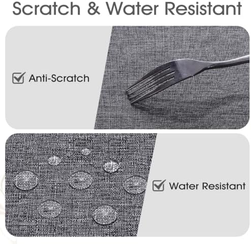 Veblandy Rectangle Tablecloth Linen Textured Waterproof & Stain