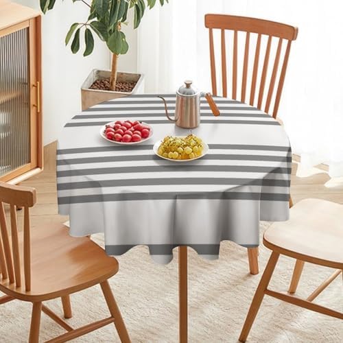 Grey and White Tablecloth Washable Dinng Table Covers Decorative for