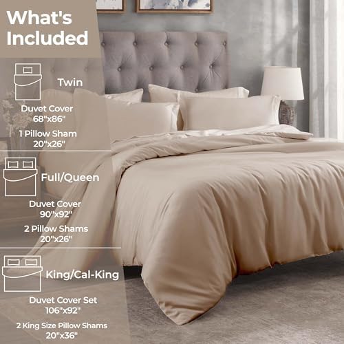 Superior Egyptian Cotton 300 Thread Count Duvet Cover Set, Includes 1