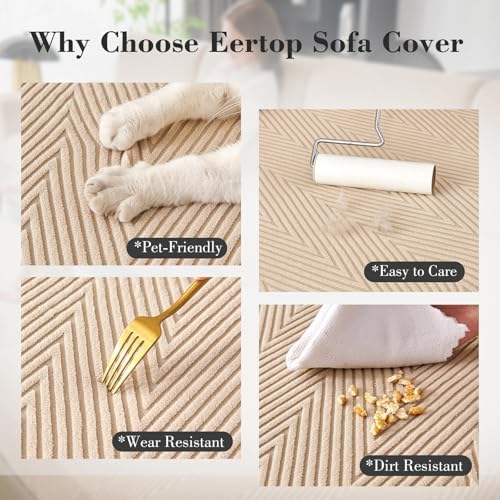 Couch Cushion Covers for Sectional Sofa, Wear Resistant Individual