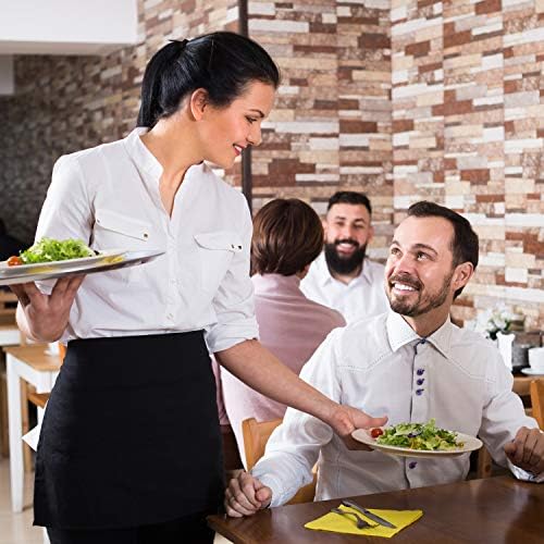 GREEN LIFESTYLE Server Aprons with 3 Pockets - Waist Apron, Waitress