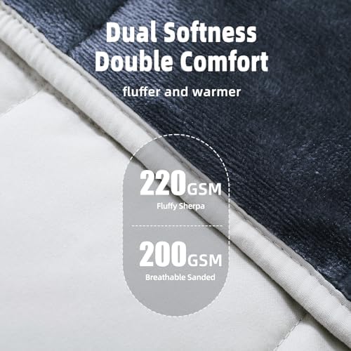 MOTRIP Soft Weighted Blanket, Light Grey, 48 * 72 10LBS