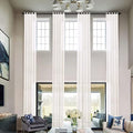 Frelement 108 Inches Extra Long Room Darkening Curtains for High
