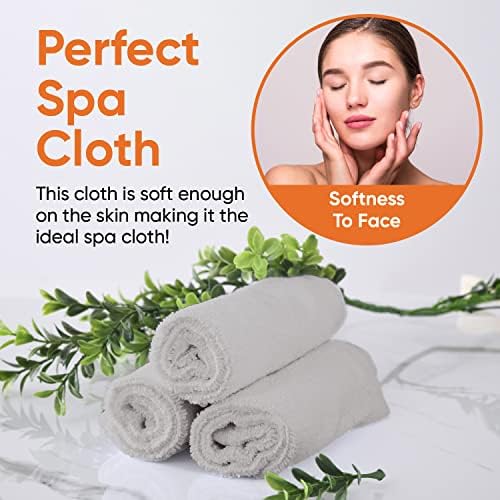 Superio Cotton Terry Washcloths Grey Towels 100% Cotton Cleaning Cloth