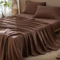 MOOMEE Flat Sheet Only 100% Washed Cotton Linen-Like Queen