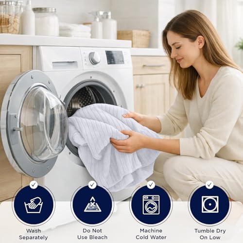 DAN RIVER Ribbed Extra Large Bath Sheets Pack of 2, 35 x 70 Inches