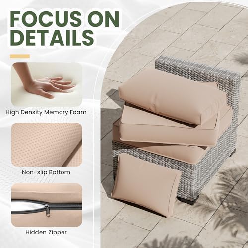 UDPATIO Outdoor Cushions for Patio Furniture Upgraded, Waterproof