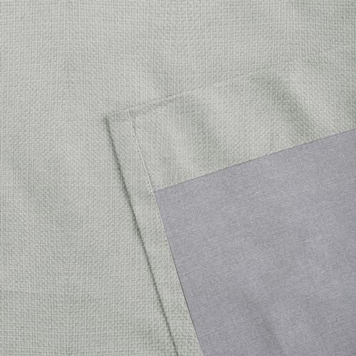 Gray Beige Full Blackout Pinch Pleated Curtains 50x108 Inches Long, 1