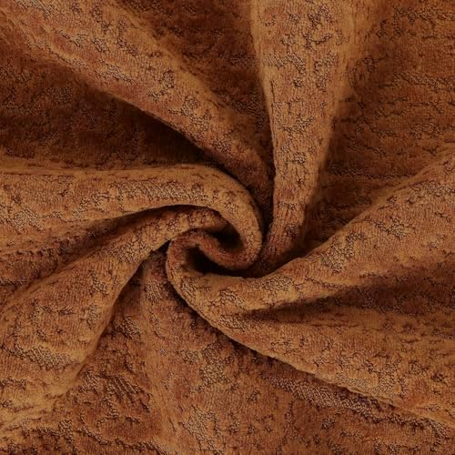 MADIZZ Pack of 2 Chenille Velvet Throw Pillow Covers 18x18 Inch Rust