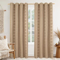 BGment Floral Pattern Jacquard Curtains for Living Room, 2 Panels