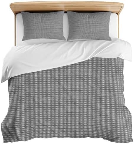 3 Pieces Bedding Set Queen Size, Grey Abstract Art Soft Duvet Covers