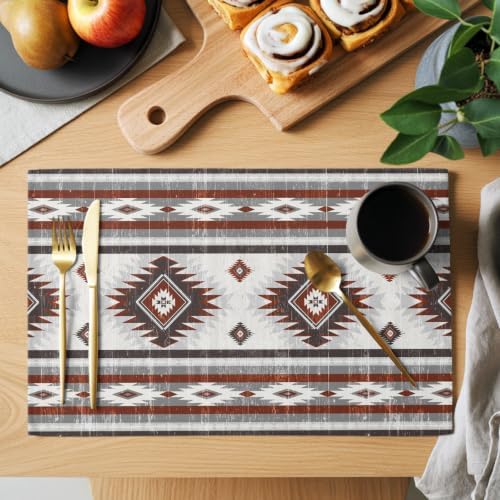 Cotton Linen Placemats for Dining Table Set of 8 Farmhouse Decorative