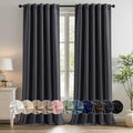 MIULEE Grey Pinch Pleat Blackout Curtains 40x120 Inch Length 2 Panels