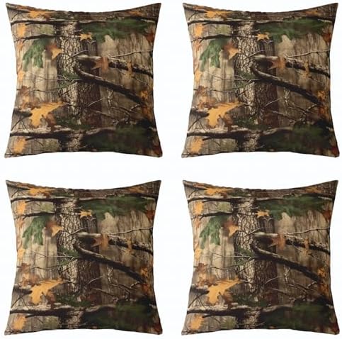 Feelyou Brown Branch Cushion Case Leaf Pattern Throw Pillow Covers