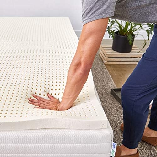 Pure Green Natural Latex Mattress Topper - Soft - 2 Inch - Queen Size