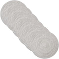 Round Placemats Set of 6-100% Cotton Two-Tone Placemat for Dining