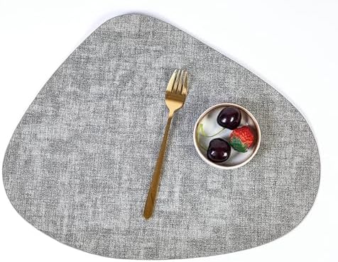 Daesar Dining Table Mats Set of 6, Waterdrop Placemats Woven Texture