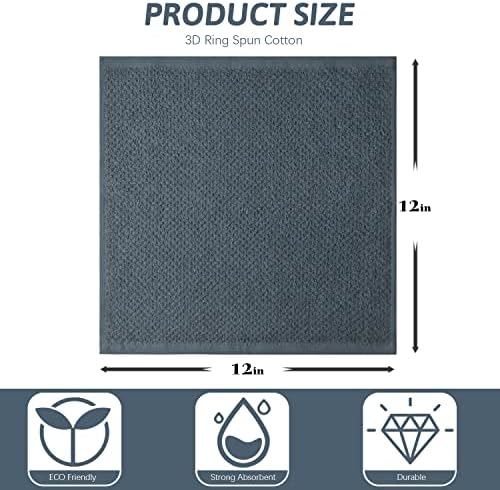 Niallant 4PCS Cotton Terry Dish Rags, Quick Drying Dish Cloths