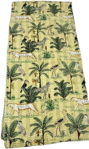 100% Cotton Quilt Lightweight Quilted Bedspread, Soft Breathable
