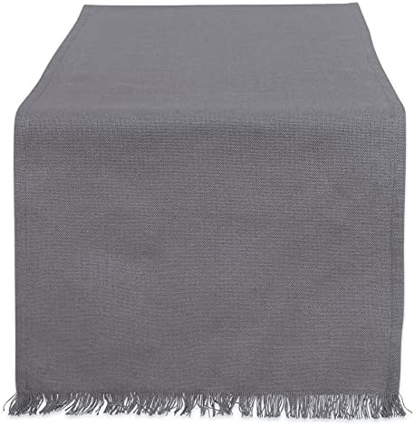 DII Everyday Collection, Fringed Solid Tabletop, Table Runner, 14x108