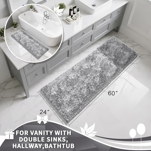 Yimobra Long Bathroom Rugs Runner 60x24 Inch, Extra Thick Soft