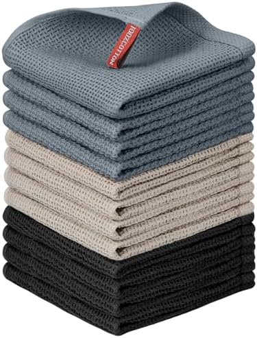 Nialnant 12 Pack Dish Towels,100% Cotton Kitchen Towels,Soft and