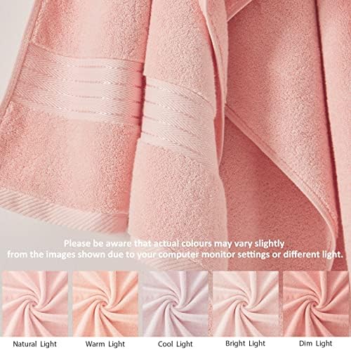 COZYART Luxury Bath Sheet, 35x70, Pink 100% Turkish Cotton 650 GSM